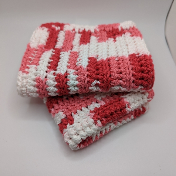 💞2/$20 HAND CRAFTED Crocheted All Purpse 100% Cottn Reusble Bath or Dish Cloths - Picture 1 of 7